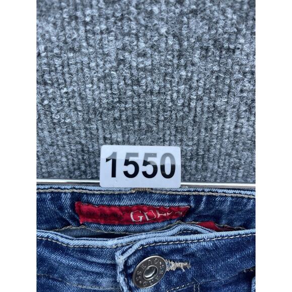 Guess Jeans Mens 30 Blue Vermont Slim Denim Medium Wash 5-Pocket Zip - Picture 7 of 13